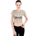 Abstract pattern geometric backgrounds   Crew Neck Crop Top View1