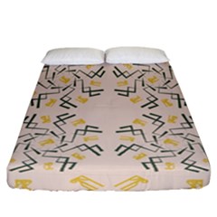 Abstract Pattern Geometric Backgrounds   Fitted Sheet (california King Size) by Eskimos