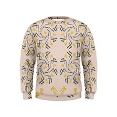 Abstract Pattern Geometric Backgrounds   Kids  Sweatshirt by Eskimos