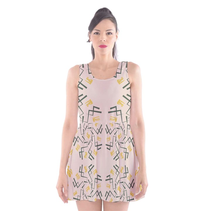 Abstract pattern geometric backgrounds   Scoop Neck Skater Dress