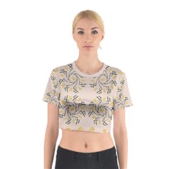 Abstract Pattern Geometric Backgrounds   Cotton Crop Top by Eskimos