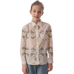 Abstract Pattern Geometric Backgrounds   Kids  Long Sleeve Shirt