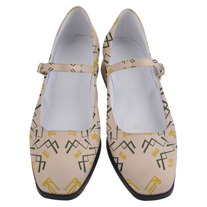 Abstract pattern geometric backgrounds   Women s Mary Jane Shoes