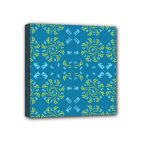 Abstract Pattern Geometric Backgrounds   Mini Canvas 4  X 4  (stretched) by Eskimos