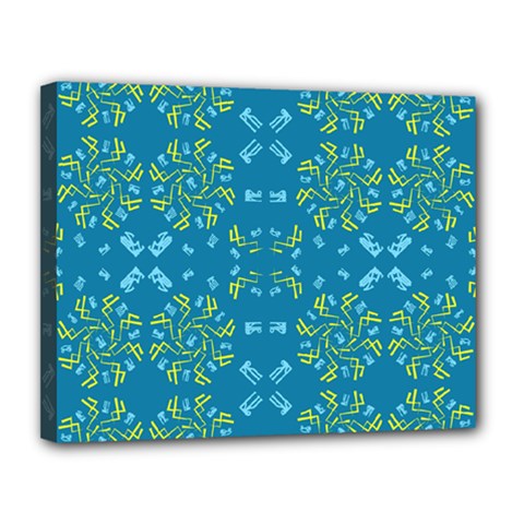 Abstract Pattern Geometric Backgrounds   Canvas 14  X 11  (stretched) by Eskimos