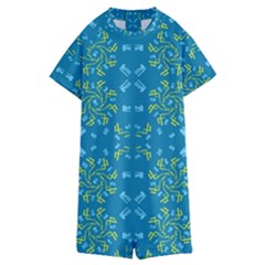 Abstract Pattern Geometric Backgrounds   Kids  Boyleg Half Suit Swimwear by Eskimos