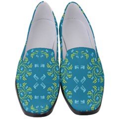 Abstract Pattern Geometric Backgrounds   Women s Classic Loafer Heels by Eskimos