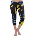 Abstract pattern geometric backgrounds   Capri Yoga Leggings View1