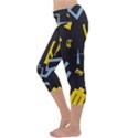 Abstract pattern geometric backgrounds   Capri Yoga Leggings View2