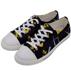 Abstract Pattern Geometric Backgrounds   Women s Low Top Canvas Sneakers