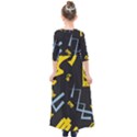 Abstract pattern geometric backgrounds   Kids  Quarter Sleeve Maxi Dress View2