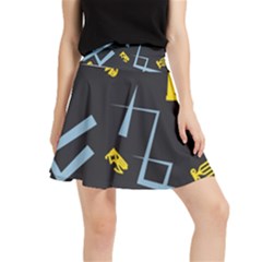 Abstract Pattern Geometric Backgrounds   Waistband Skirt