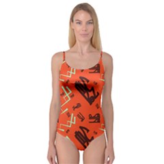 Abstract Pattern Geometric Backgrounds   Camisole Leotard  by Eskimos