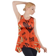 Abstract Pattern Geometric Backgrounds   Side Drop Tank Tunic by Eskimos