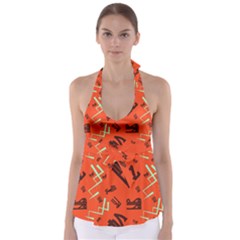 Abstract Pattern Geometric Backgrounds   Babydoll Tankini Top by Eskimos