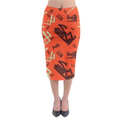 Abstract Pattern Geometric Backgrounds   Midi Pencil Skirt by Eskimos