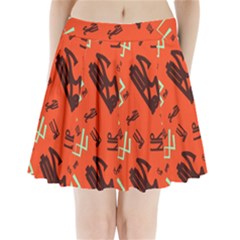 Abstract Pattern Geometric Backgrounds   Pleated Mini Skirt by Eskimos