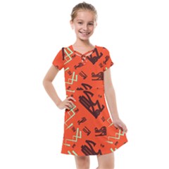 Abstract Pattern Geometric Backgrounds   Kids  Cross Web Dress by Eskimos