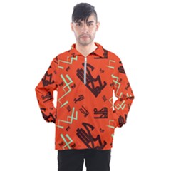 Abstract Pattern Geometric Backgrounds   Men s Half Zip Pullover by Eskimos