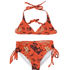 Abstract Pattern Geometric Backgrounds   Kids  Classic Bikini Set by Eskimos