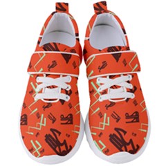 Abstract Pattern Geometric Backgrounds   Women s Velcro Strap Shoes by Eskimos