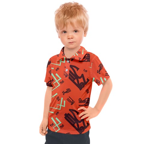 Abstract Pattern Geometric Backgrounds   Kids  Polo Tee by Eskimos