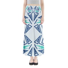 Abstract Pattern Geometric Backgrounds   Full Length Maxi Skirt by Eskimos