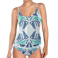 Abstract Pattern Geometric Backgrounds   Tankini Set by Eskimos