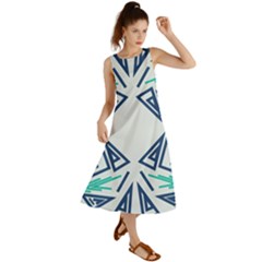 Abstract Pattern Geometric Backgrounds   Summer Maxi Dress by Eskimos