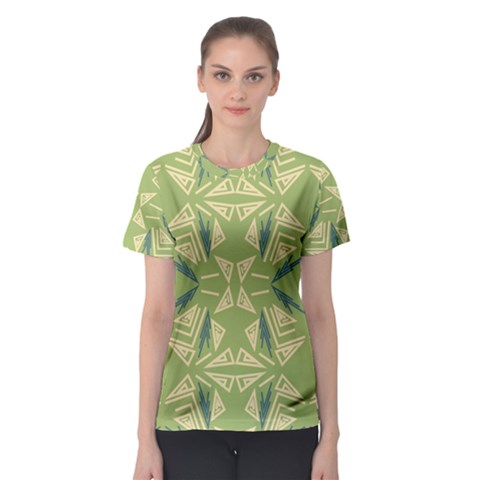 Abstract Pattern Geometric Backgrounds   Women s Sport Mesh Tee by Eskimos