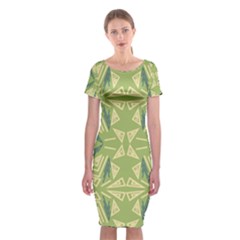 Abstract Pattern Geometric Backgrounds   Classic Short Sleeve Midi Dress by Eskimos