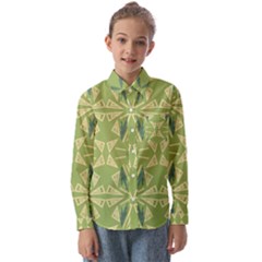 Abstract Pattern Geometric Backgrounds   Kids  Long Sleeve Shirt by Eskimos