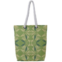 Abstract Pattern Geometric Backgrounds   Full Print Rope Handle Tote (small) by Eskimos