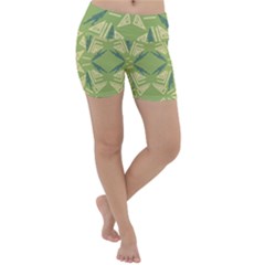 Abstract Pattern Geometric Backgrounds   Lightweight Velour Yoga Shorts by Eskimos