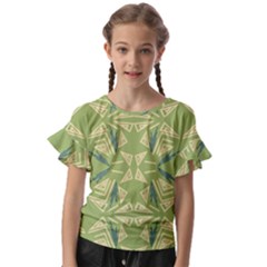 Abstract Pattern Geometric Backgrounds   Kids  Cut Out Flutter Sleeves by Eskimos