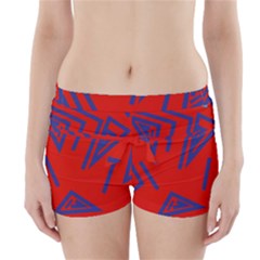 Abstract Pattern Geometric Backgrounds   Boyleg Bikini Wrap Bottoms by Eskimos