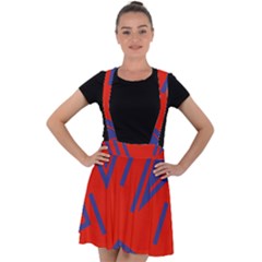 Abstract Pattern Geometric Backgrounds   Velvet Suspender Skater Skirt by Eskimos