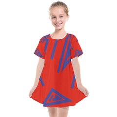 Abstract Pattern Geometric Backgrounds   Kids  Smock Dress by Eskimos