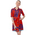 Abstract pattern geometric backgrounds   Belted Shirt Dress View1