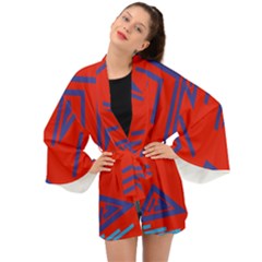 Abstract Pattern Geometric Backgrounds   Long Sleeve Kimono by Eskimos