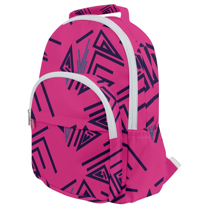 Abstract pattern geometric backgrounds   Rounded Multi Pocket Backpack