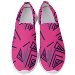 Abstract Pattern Geometric Backgrounds   Men s Slip On Sneakers by Eskimos