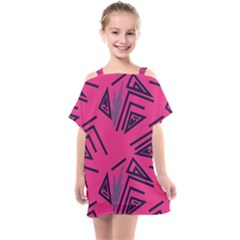 Abstract Pattern Geometric Backgrounds   Kids  One Piece Chiffon Dress by Eskimos