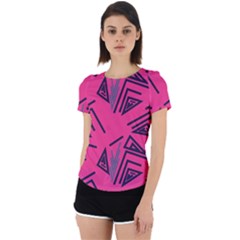 Abstract Pattern Geometric Backgrounds   Back Cut Out Sport Tee by Eskimos