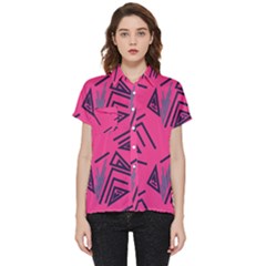 Abstract Pattern Geometric Backgrounds   Short Sleeve Pocket Shirt