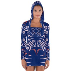 Abstract Pattern Geometric Backgrounds   Long Sleeve Hooded T-shirt by Eskimos