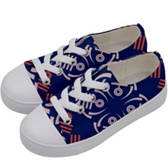 Abstract Pattern Geometric Backgrounds   Kids  Low Top Canvas Sneakers by Eskimos