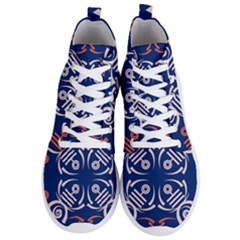 Abstract Pattern Geometric Backgrounds   Men s Lightweight High Top Sneakers by Eskimos