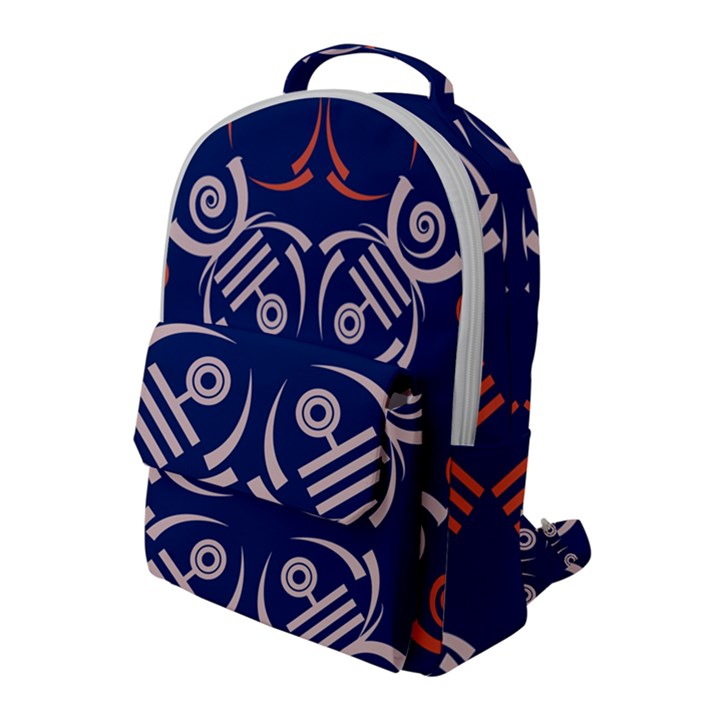 Abstract pattern geometric backgrounds   Flap Pocket Backpack (Large)