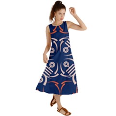 Abstract Pattern Geometric Backgrounds   Summer Maxi Dress by Eskimos